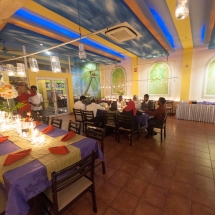 Fifth restaurant ground floor wedding decorated